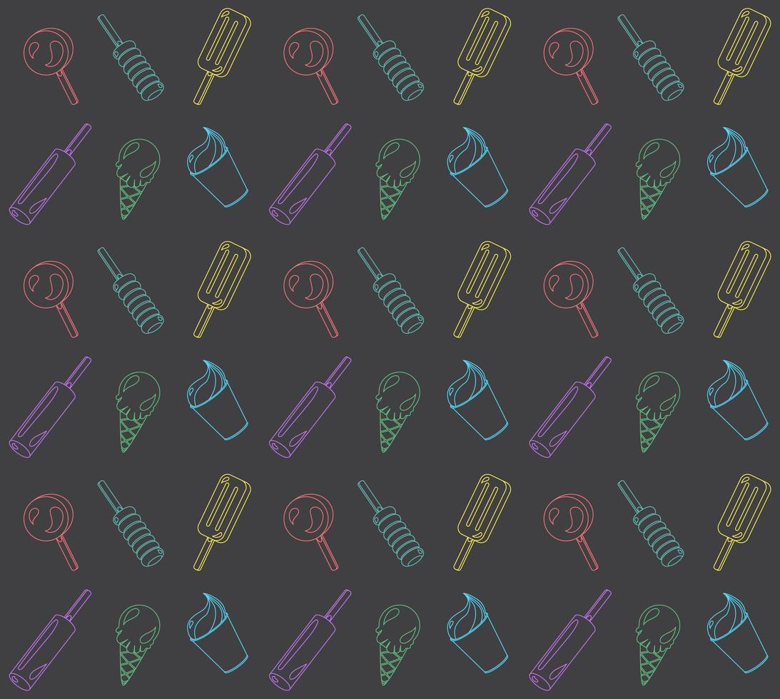 Vector seamless pattern from ice-creams