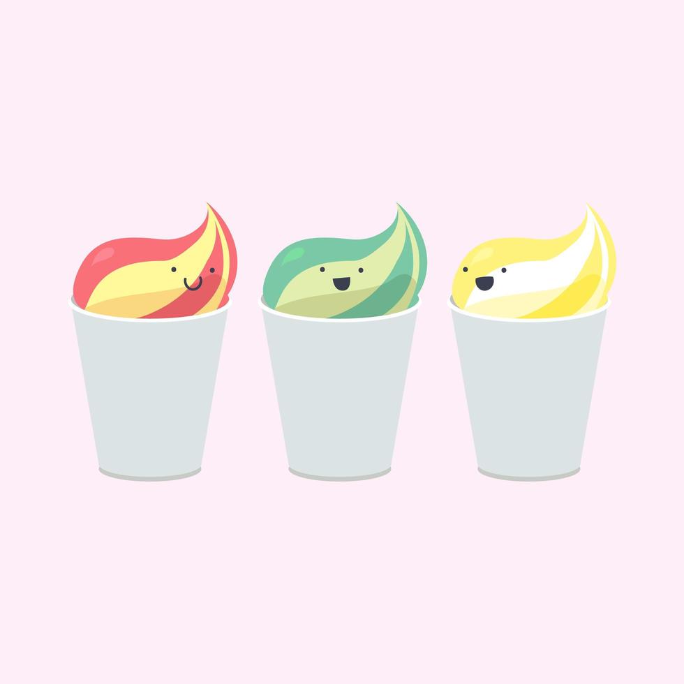 vector conjunto de helados