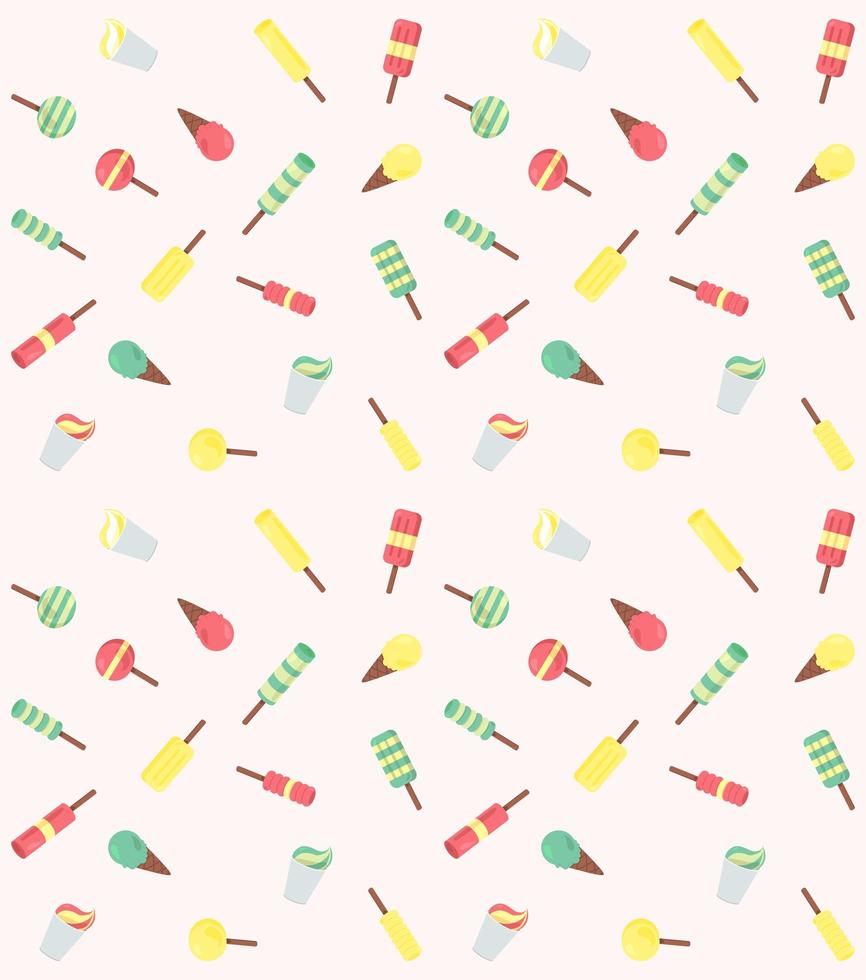 Vector seamless pattern from ice-creams