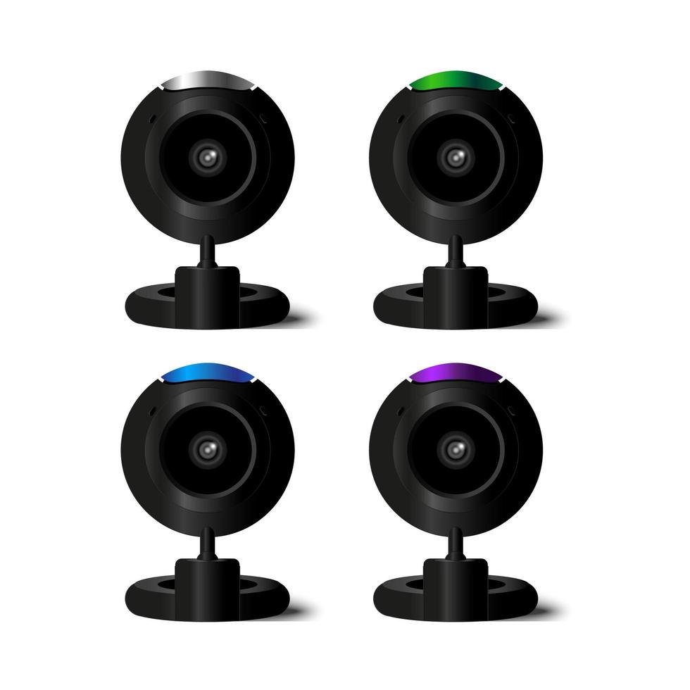 Vector web-camera in 4 colors