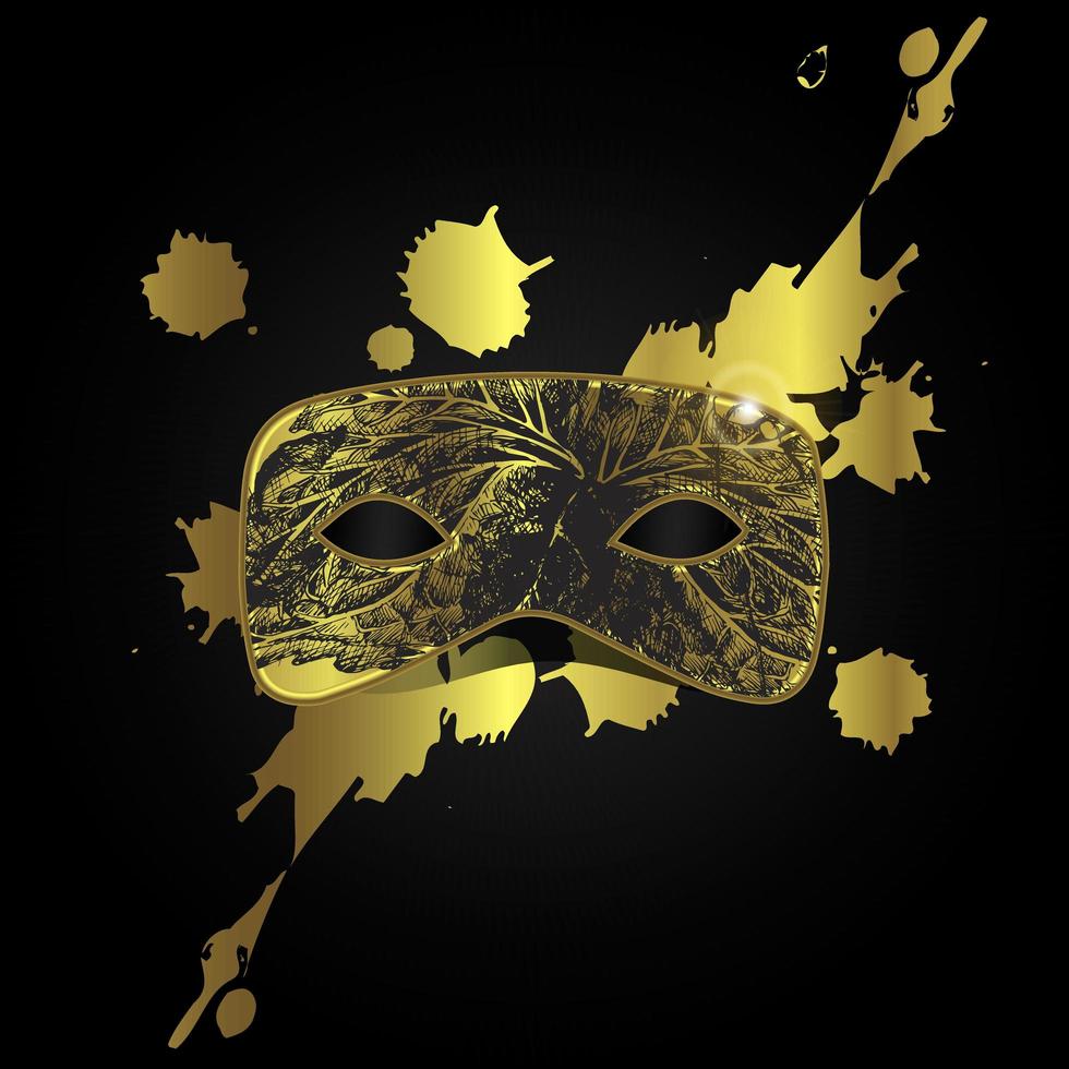 Vector magic gold mask