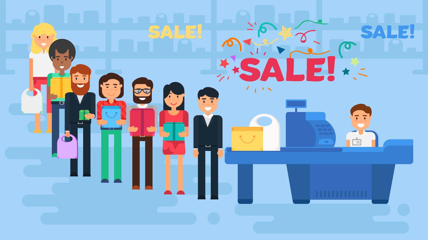 Shopping concept illustration vector