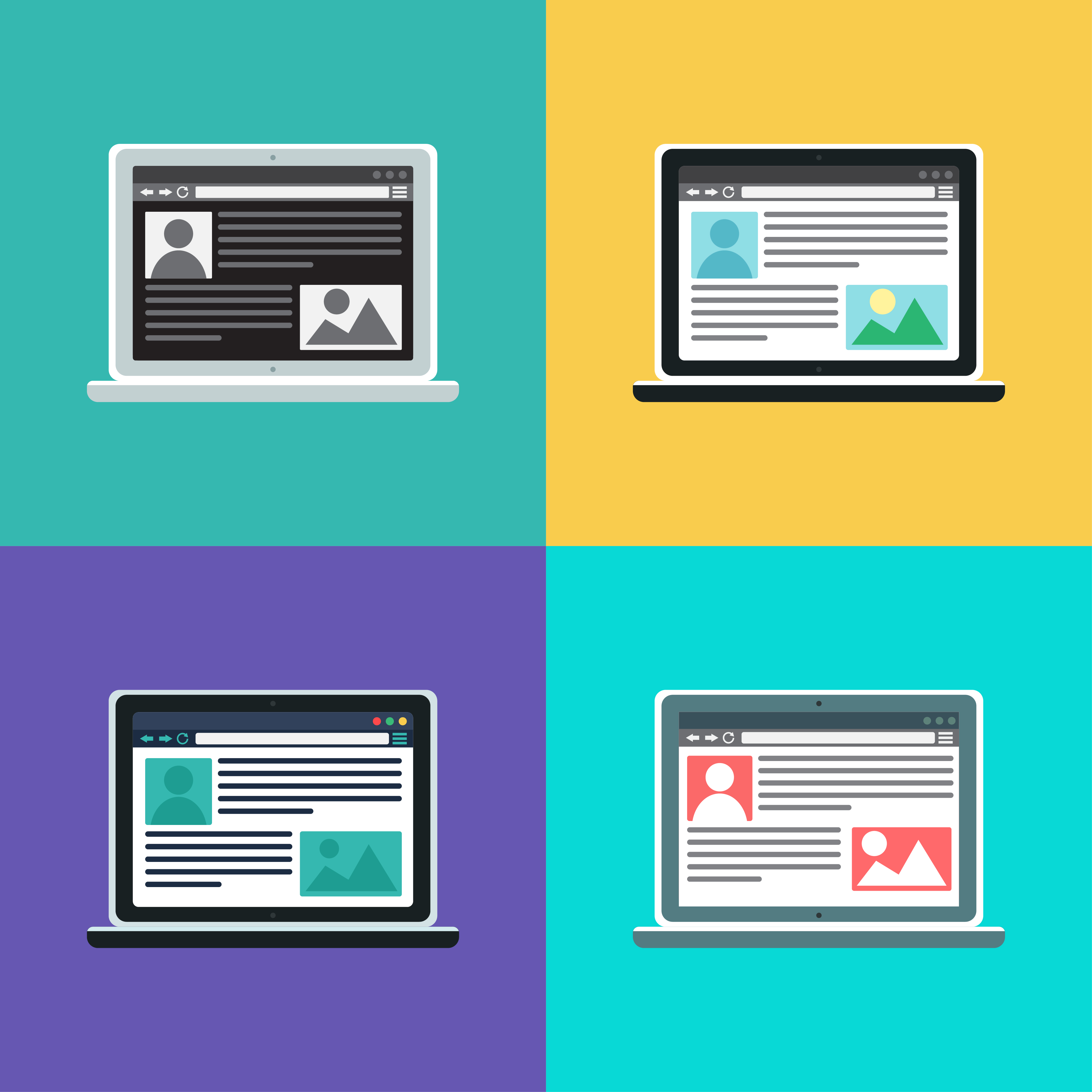 Web Template of Computer Site or Article Form 1998323 Vector Art at ...