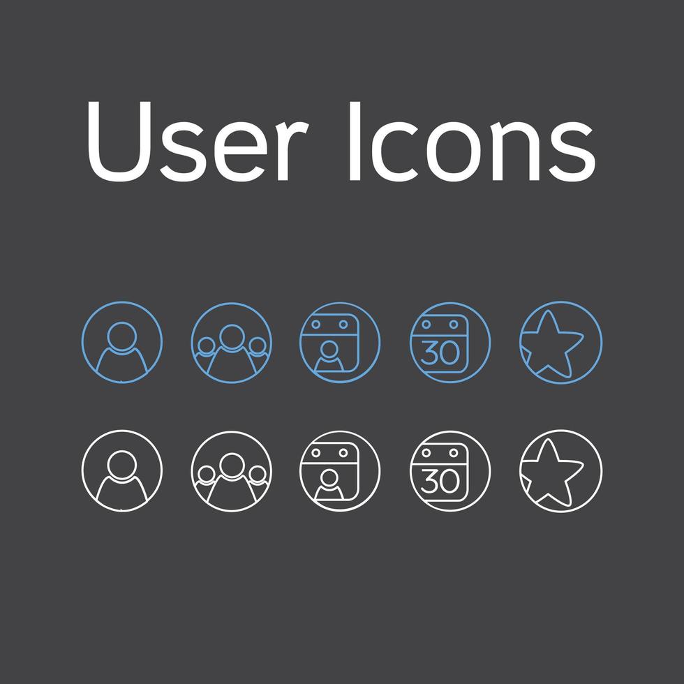 vector iconos de usuario