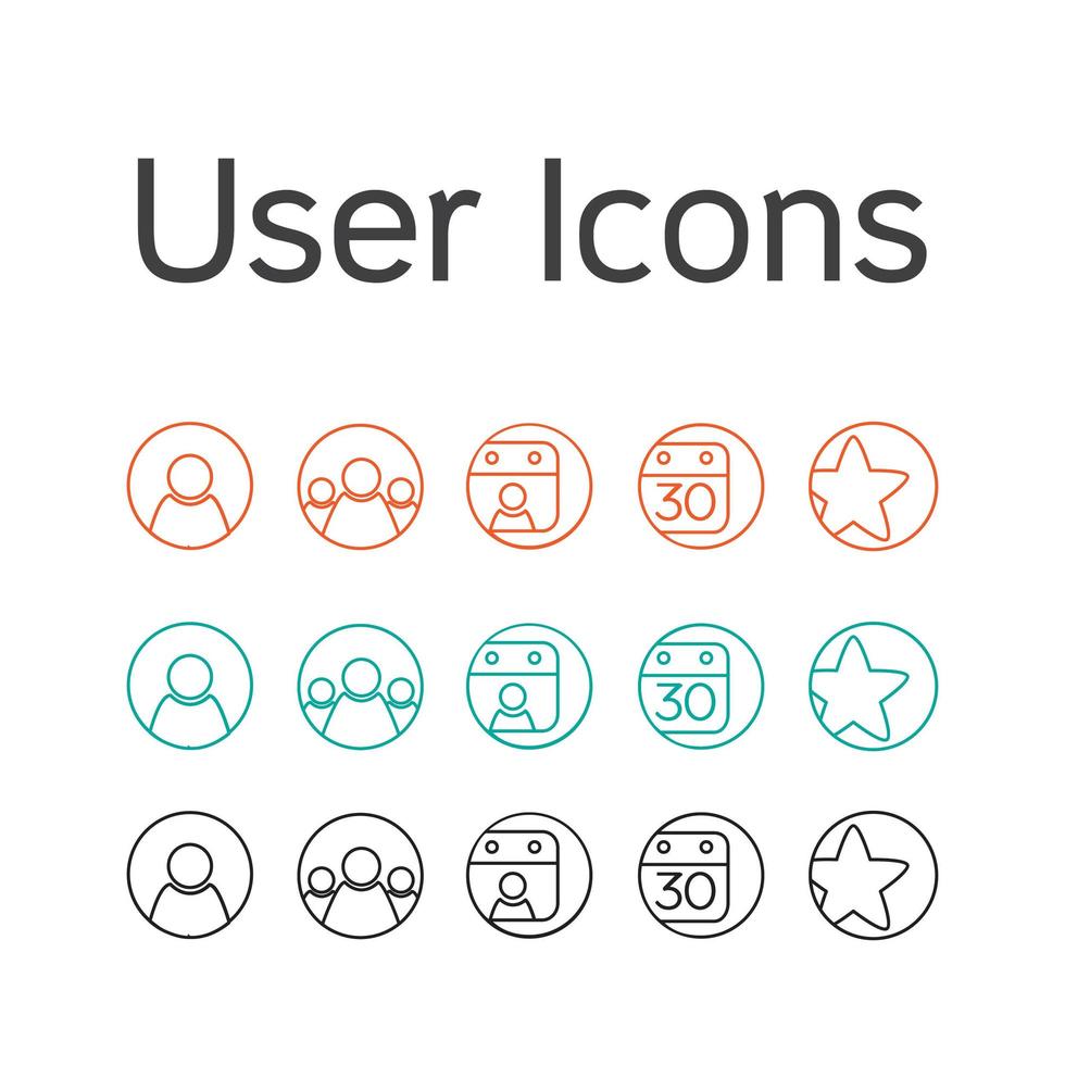 vector iconos de usuario