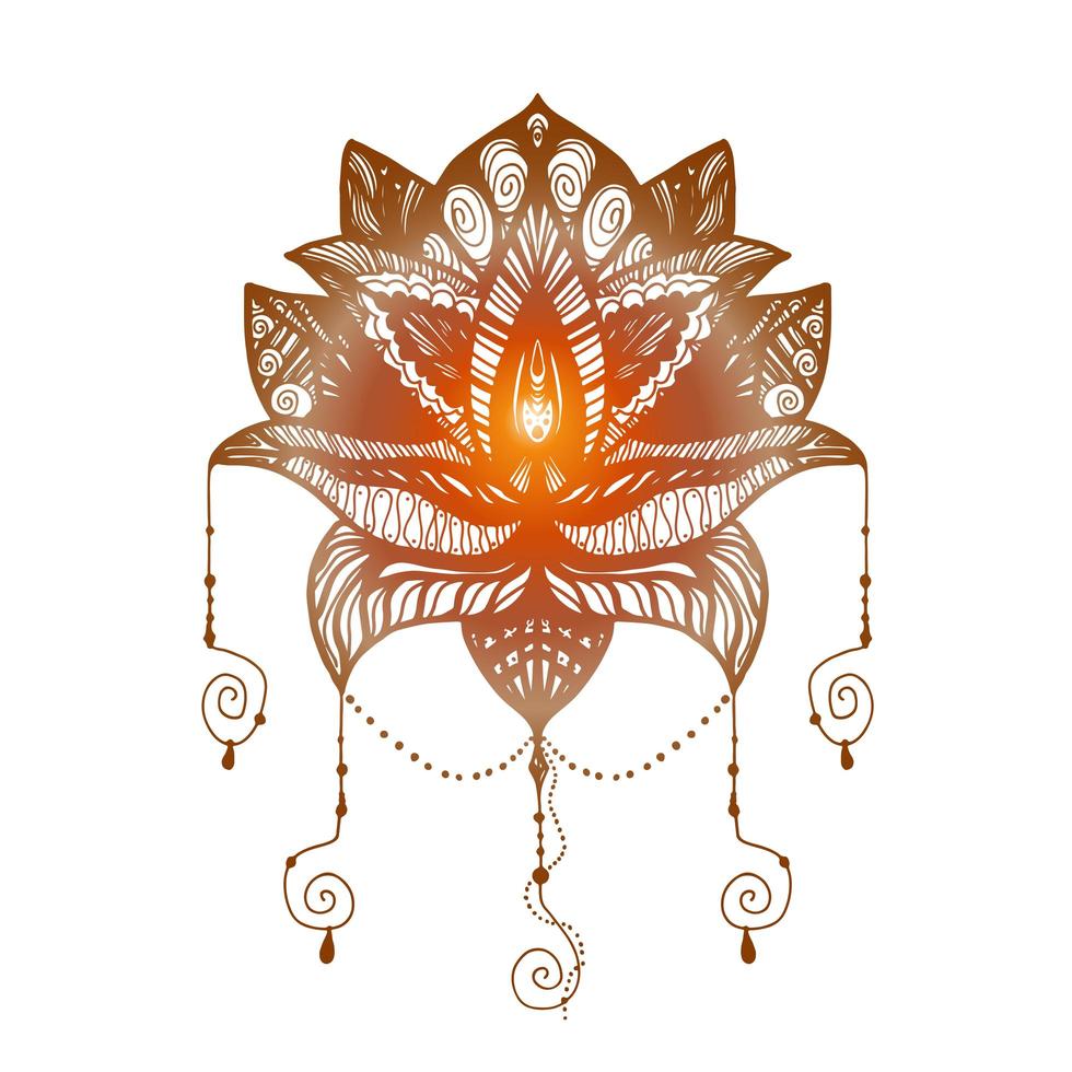 Flower Lotus Tattoo vector