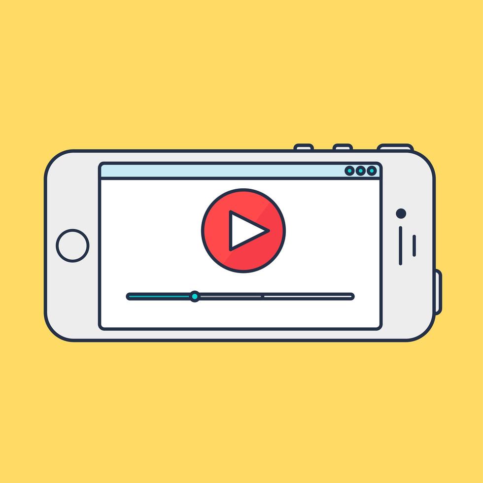 Web Template of Smartphone Video Form vector