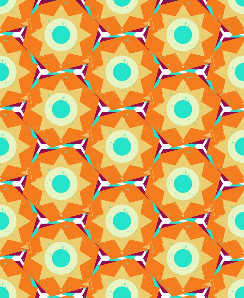 Grunge colorful geometric seamless pattern vector