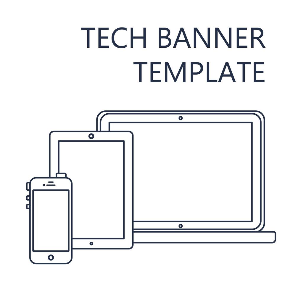 Web Template of Adaptive Site or Article Form vector