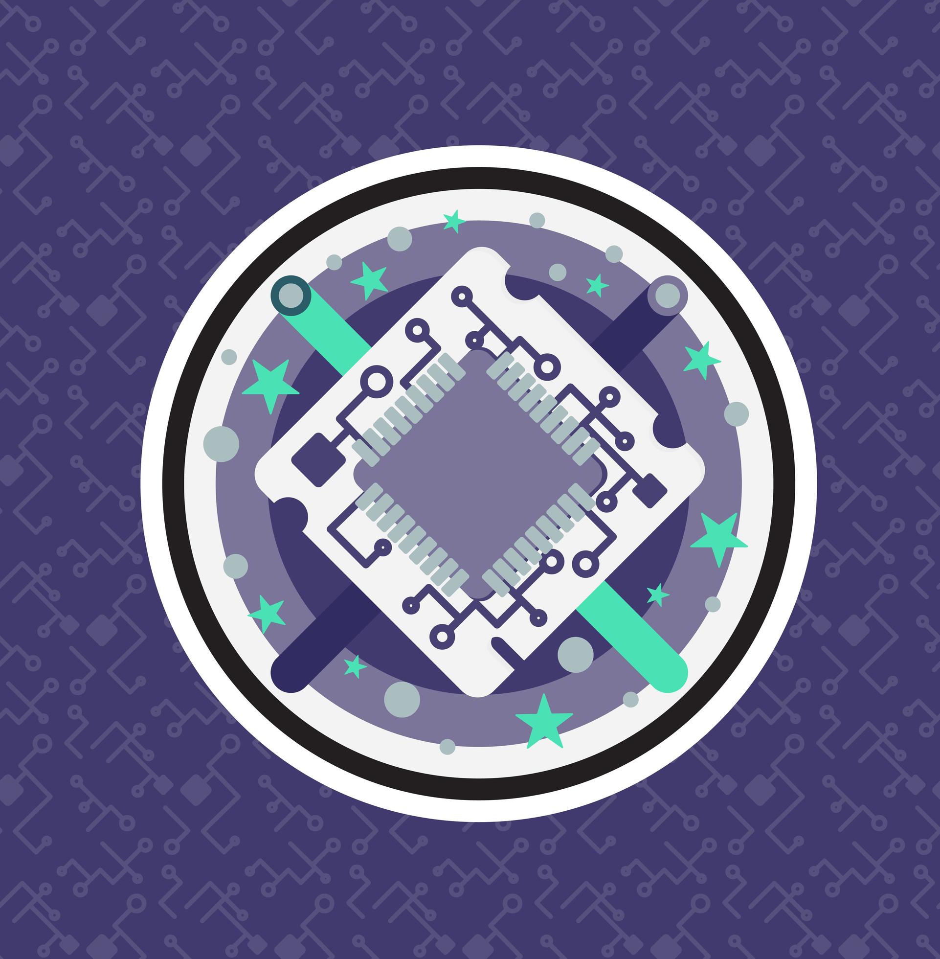 Computer Processor Chip 1998472 Vector Art at Vecteezy