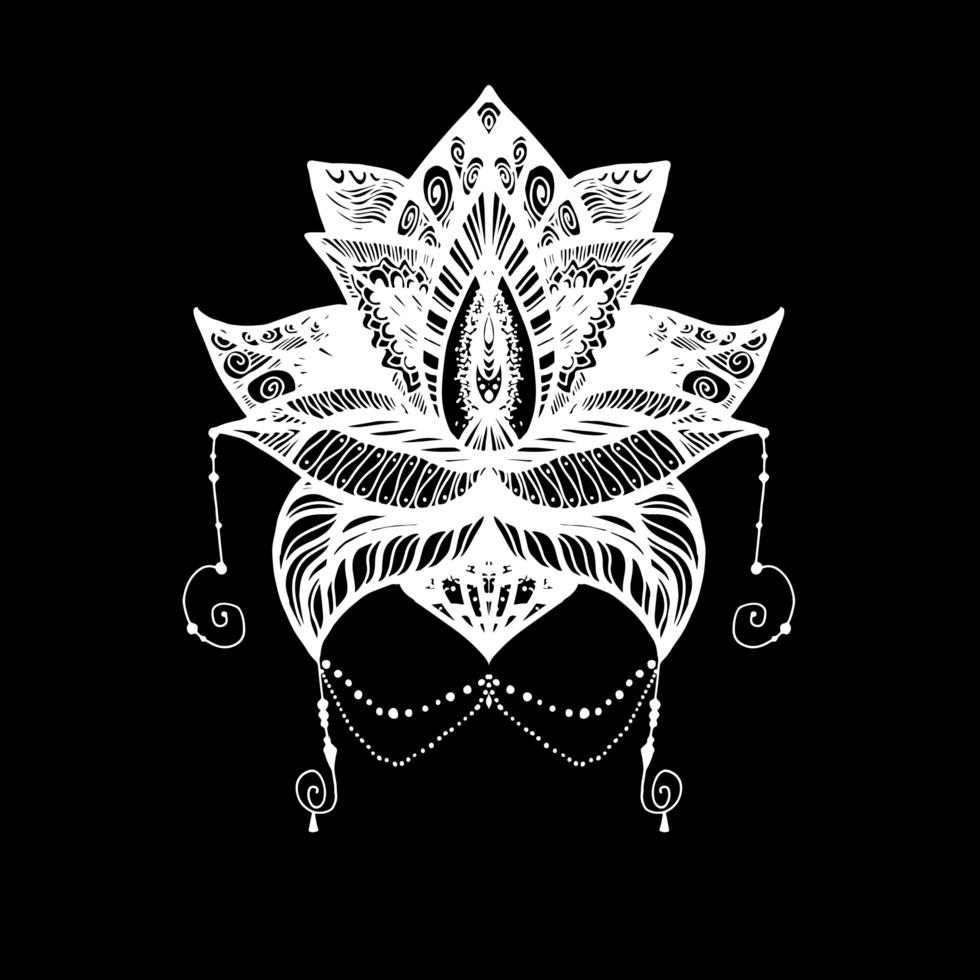 Flower Lotus Tattoo vector