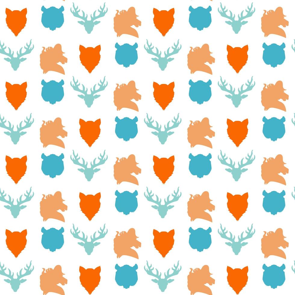 Wildlife seamless pattern vector