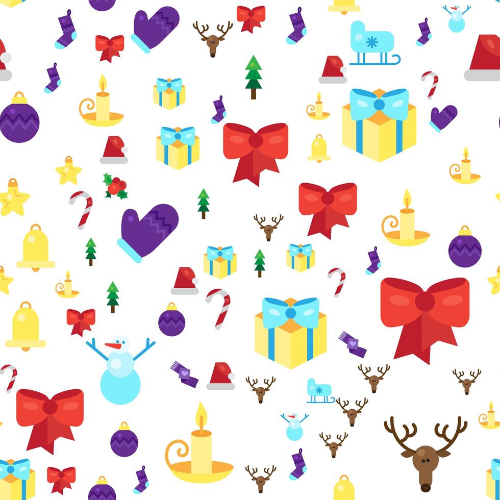 Merry Christmas Seamless Pattern vector