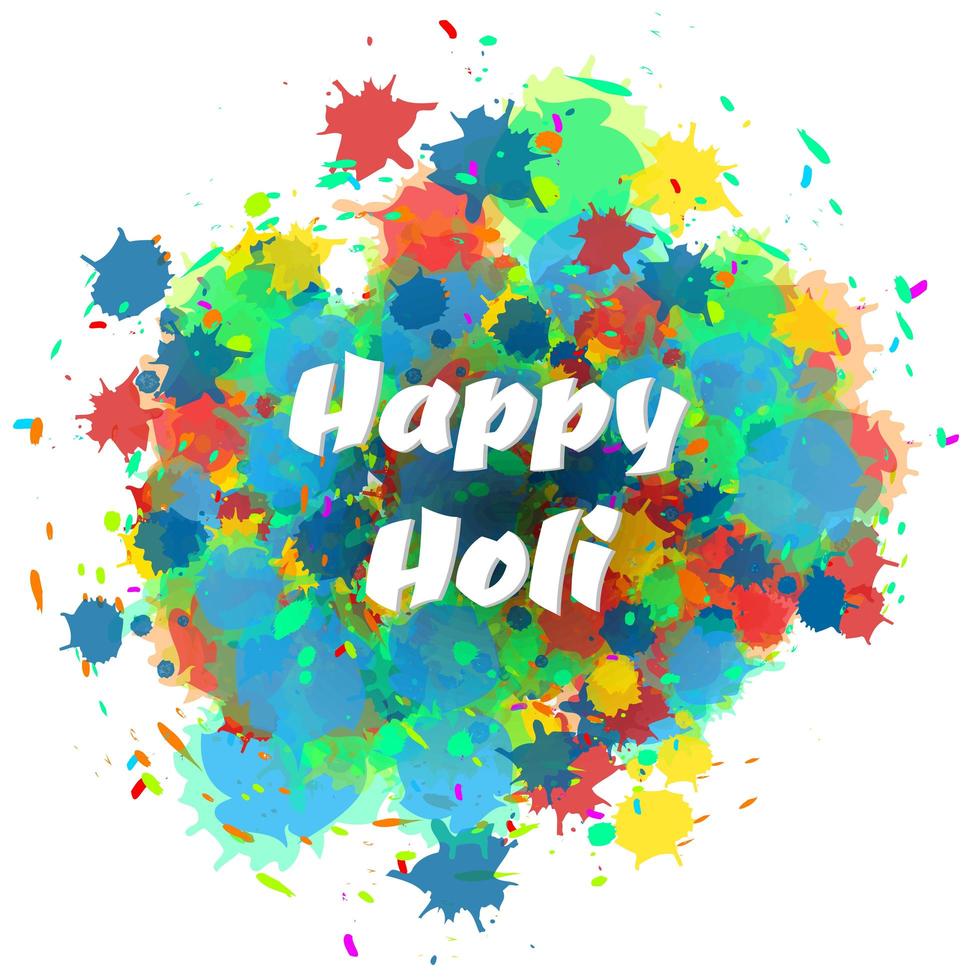 feliz festival holi vector