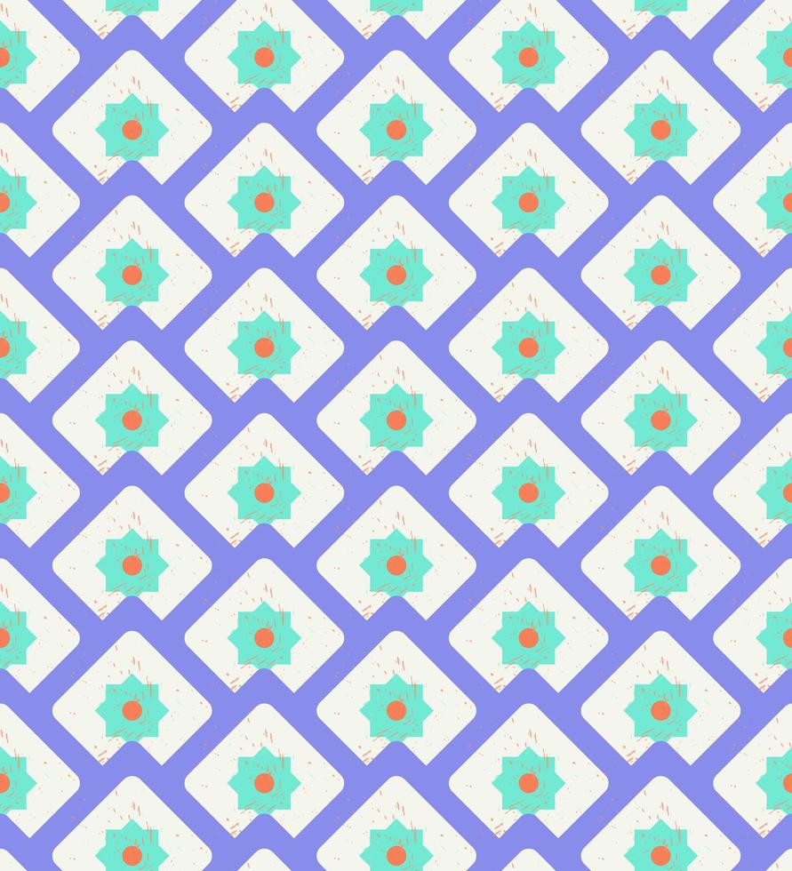 Grunge colorful geometric seamless pattern vector
