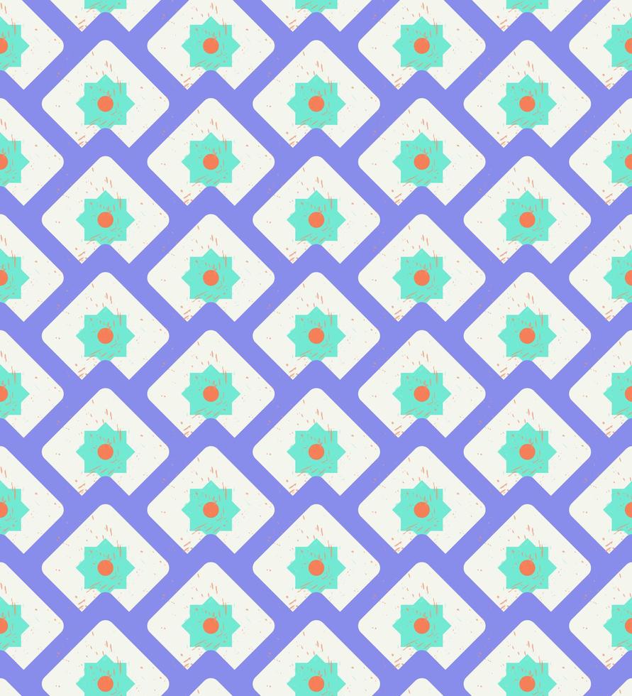 Grunge colorful geometric seamless pattern vector