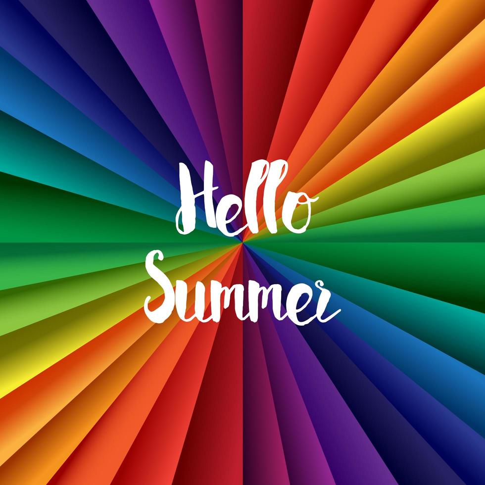 Hello Summer Lettering vector