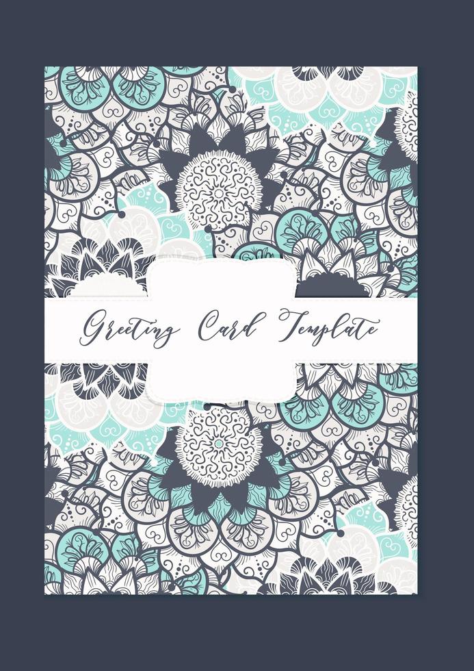 Mandala vintage template card vector