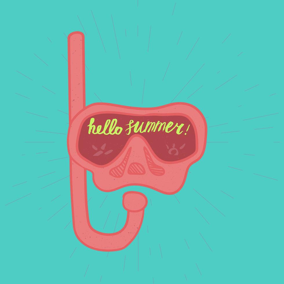 Hello Summer Lettering vector