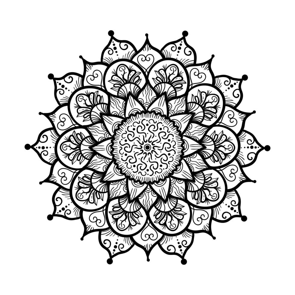 Mandala Line Template vector