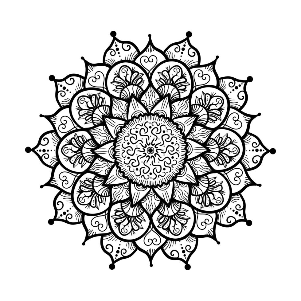 Mandala Line Template vector