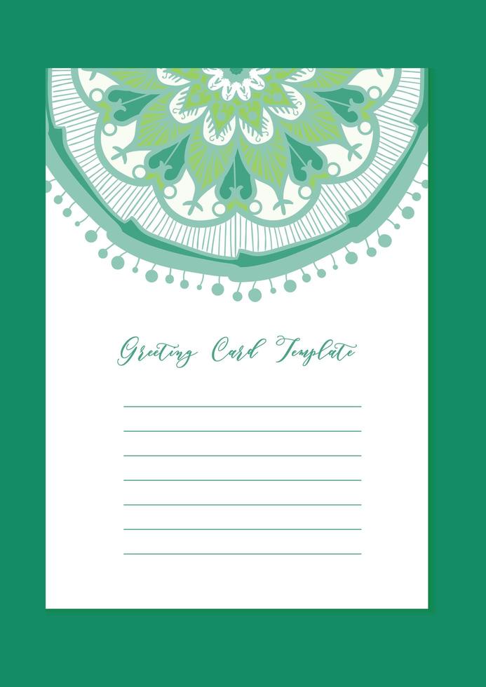 Mandala vintage template card vector