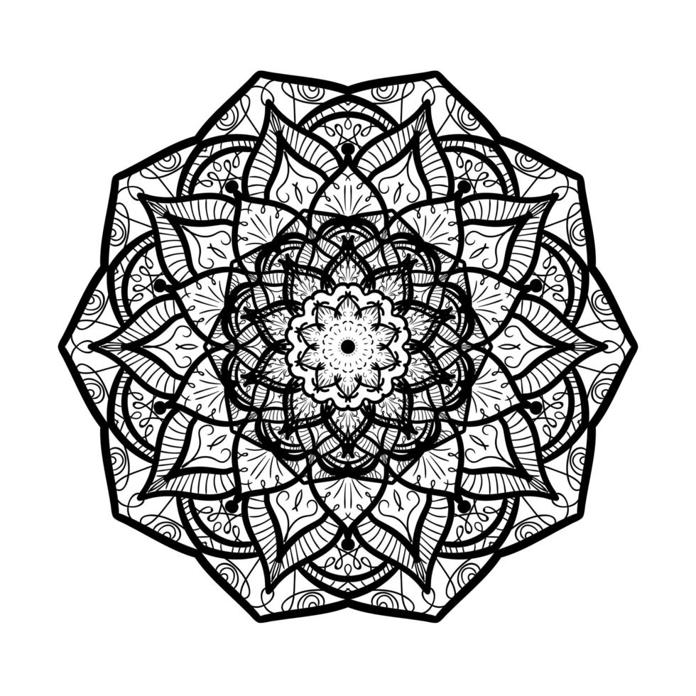 Mandala Line Template vector