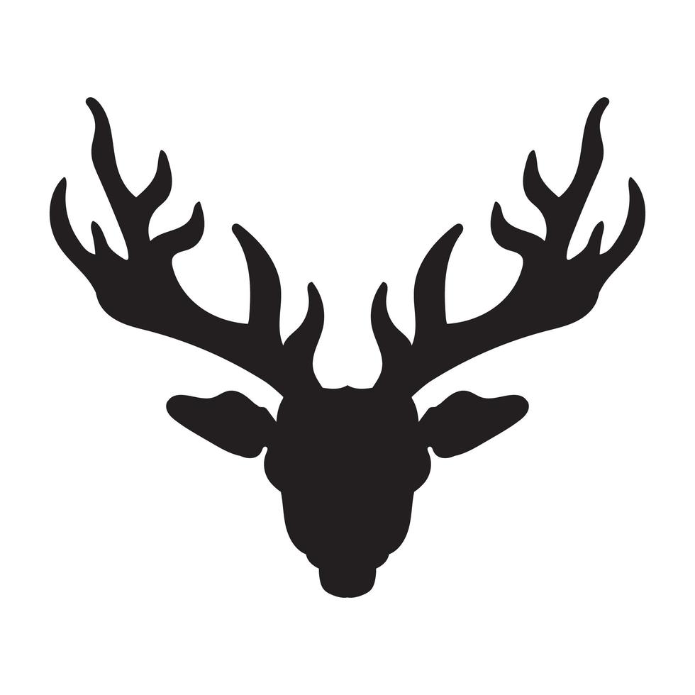 Deer head with horns vector