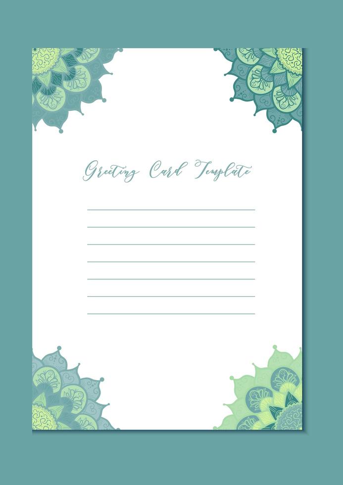 Mandala vintage template card vector