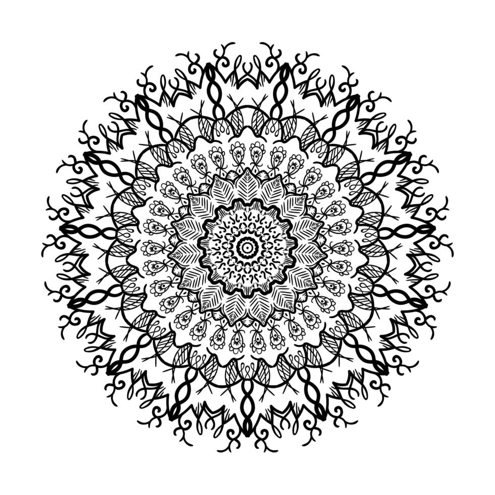 Mandala Line Template vector