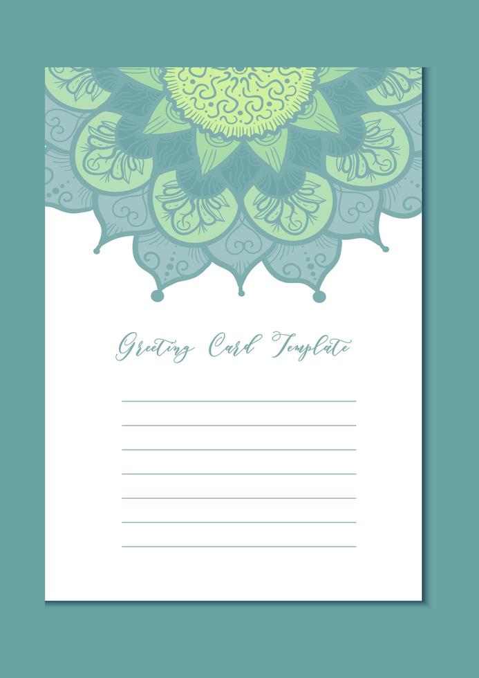 tarjeta de plantilla vintage mandala vector