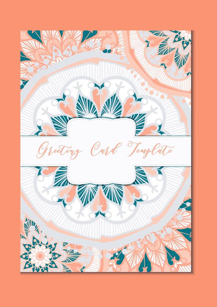 Mandala vintage template card vector