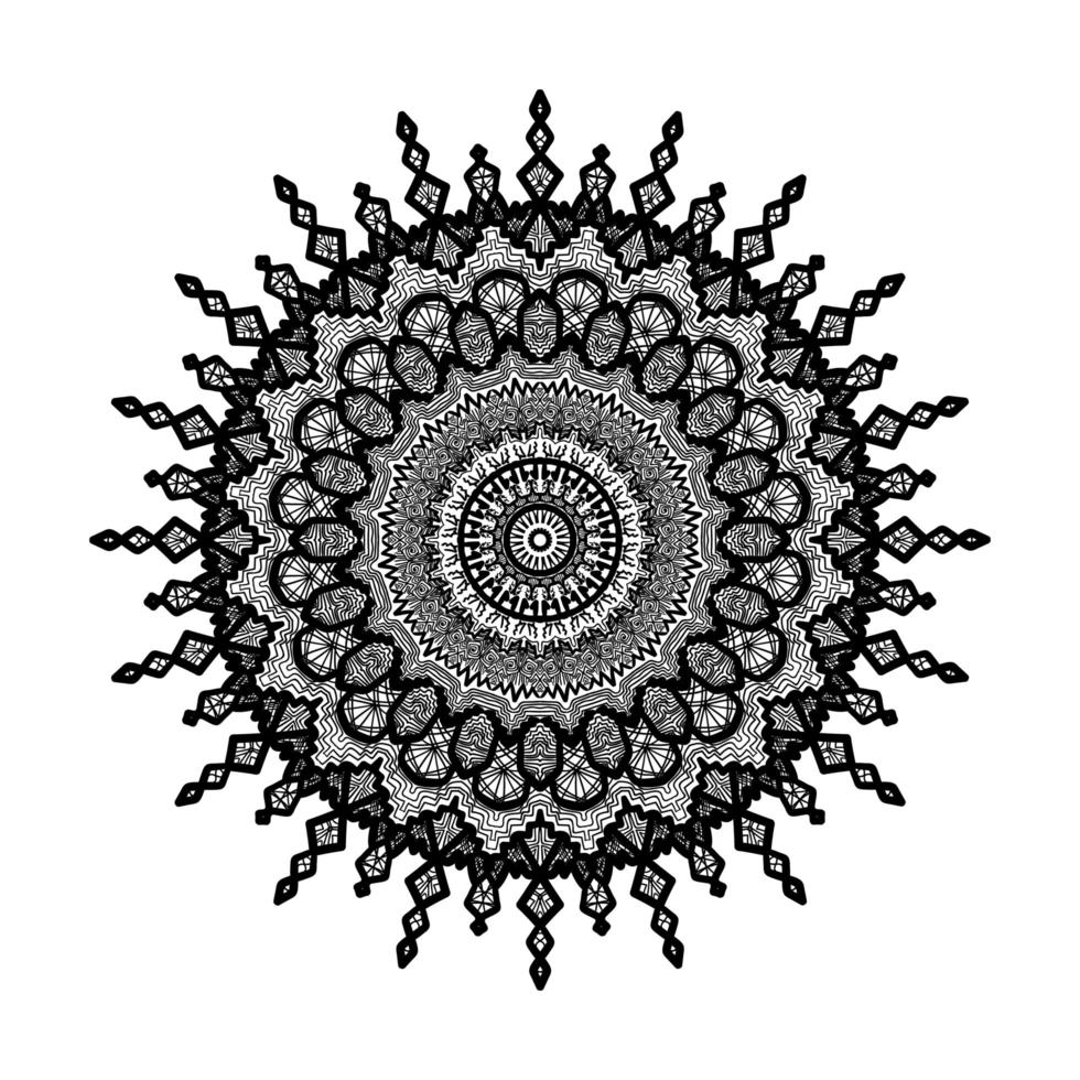 plantilla de línea de mandala vector