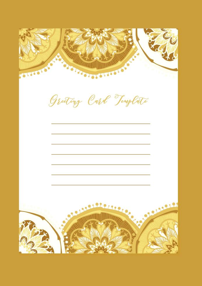 Mandala vintage template card vector