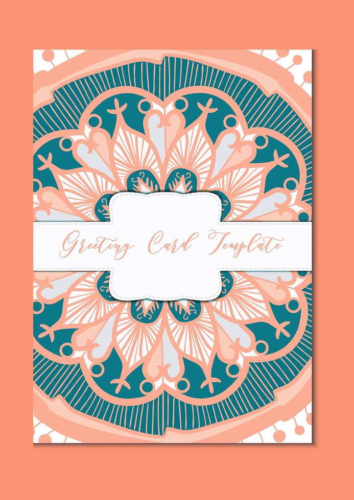 Mandala vintage template card vector