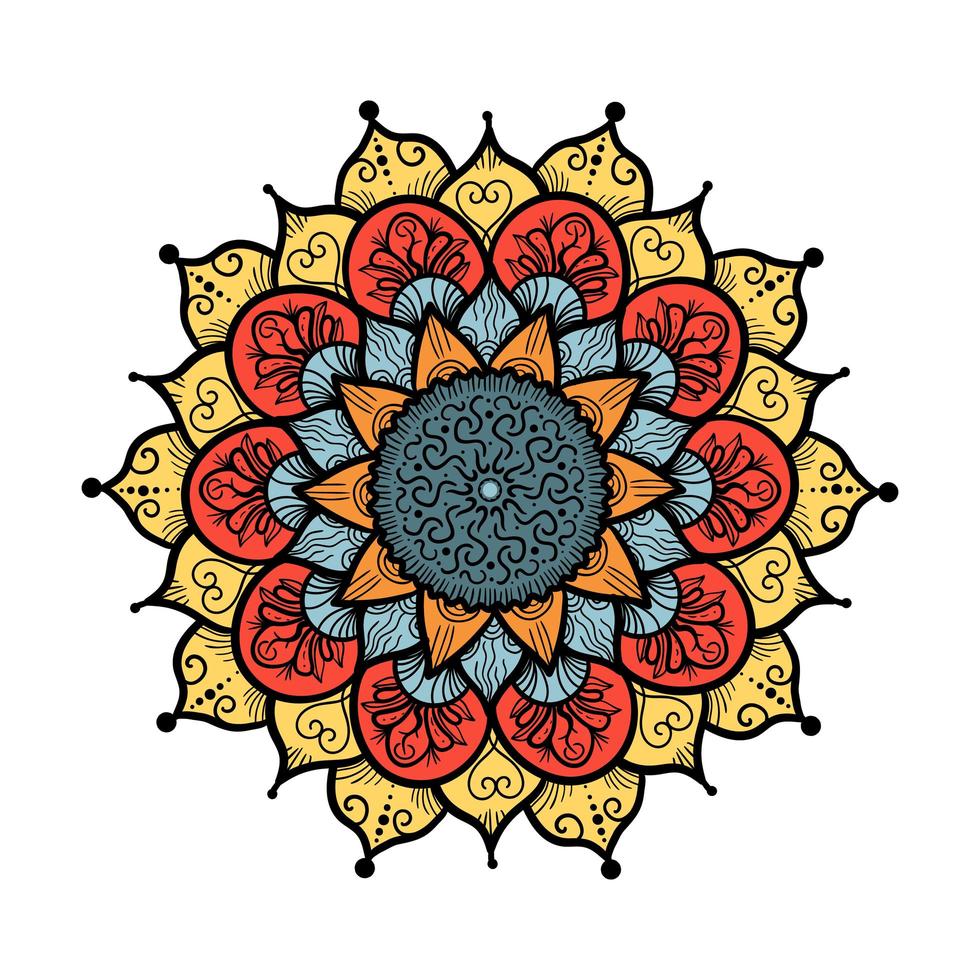 Mandala Line Template vector
