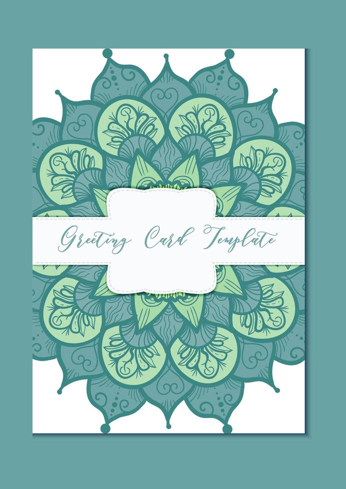 Mandala vintage template card vector