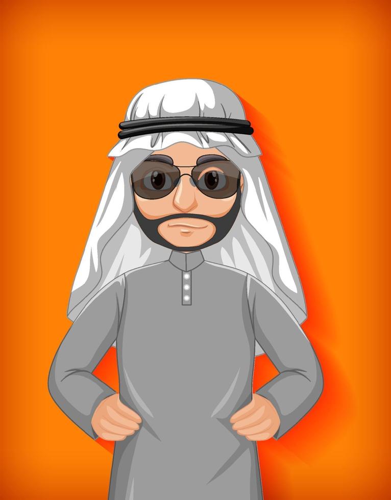 Arab man cartoon character vector