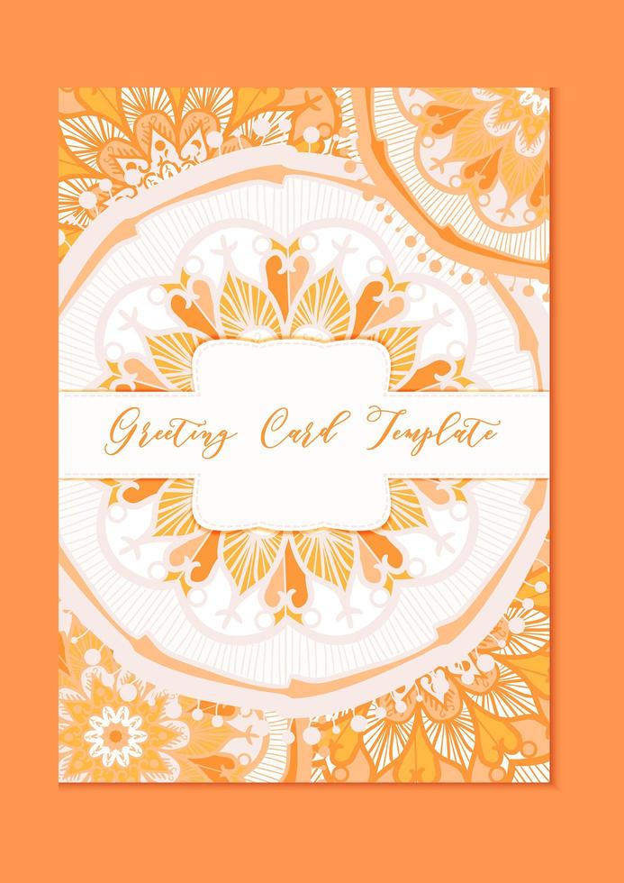 Mandala vintage template card vector