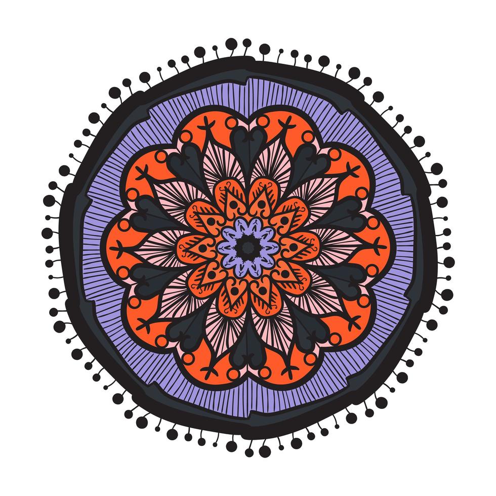 Mandala Line Template vector