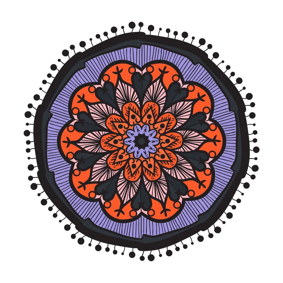 Mandala Line Template vector