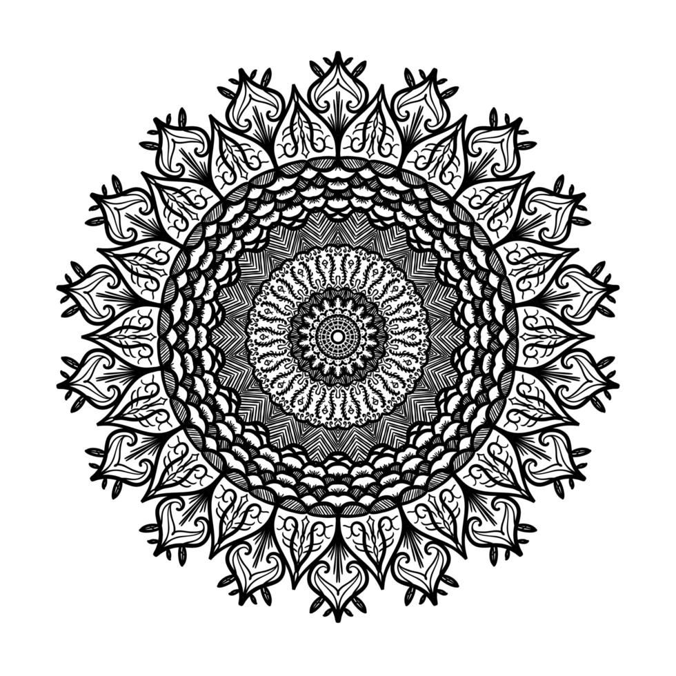 Mandala Line Template vector