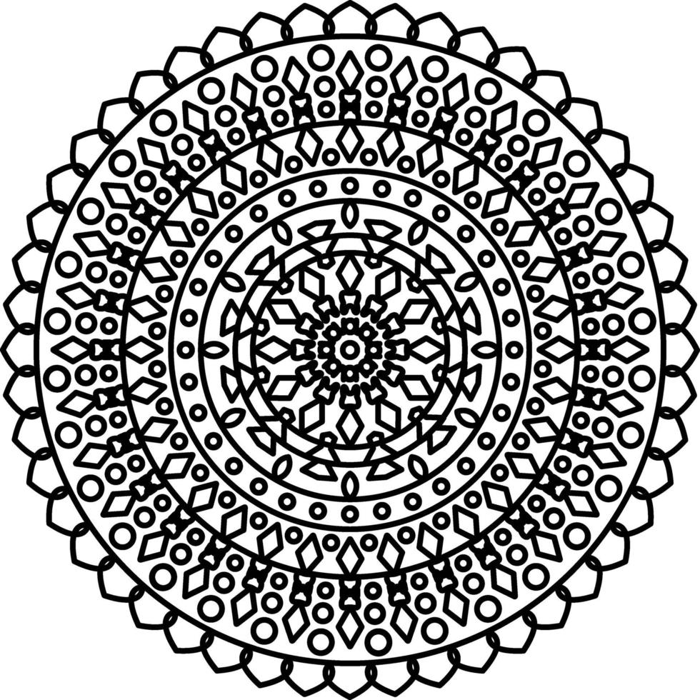 mandala con adornos vector