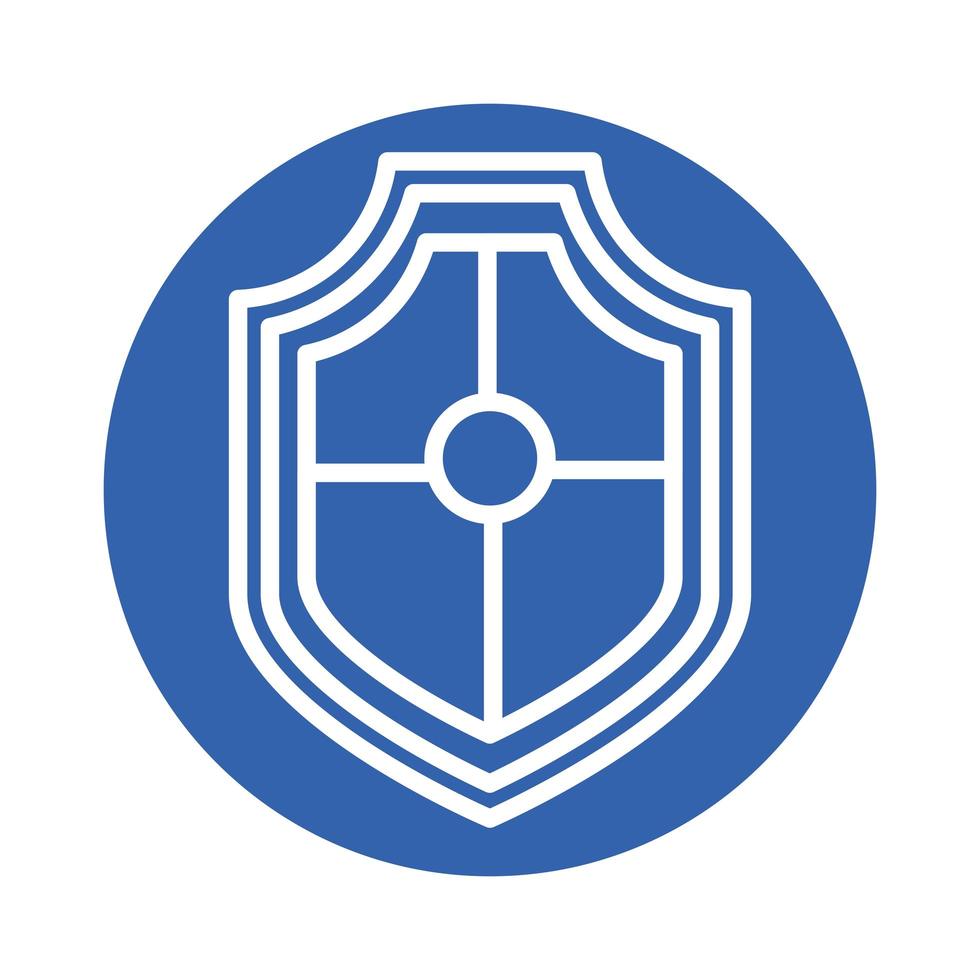 shield security block style icon vector