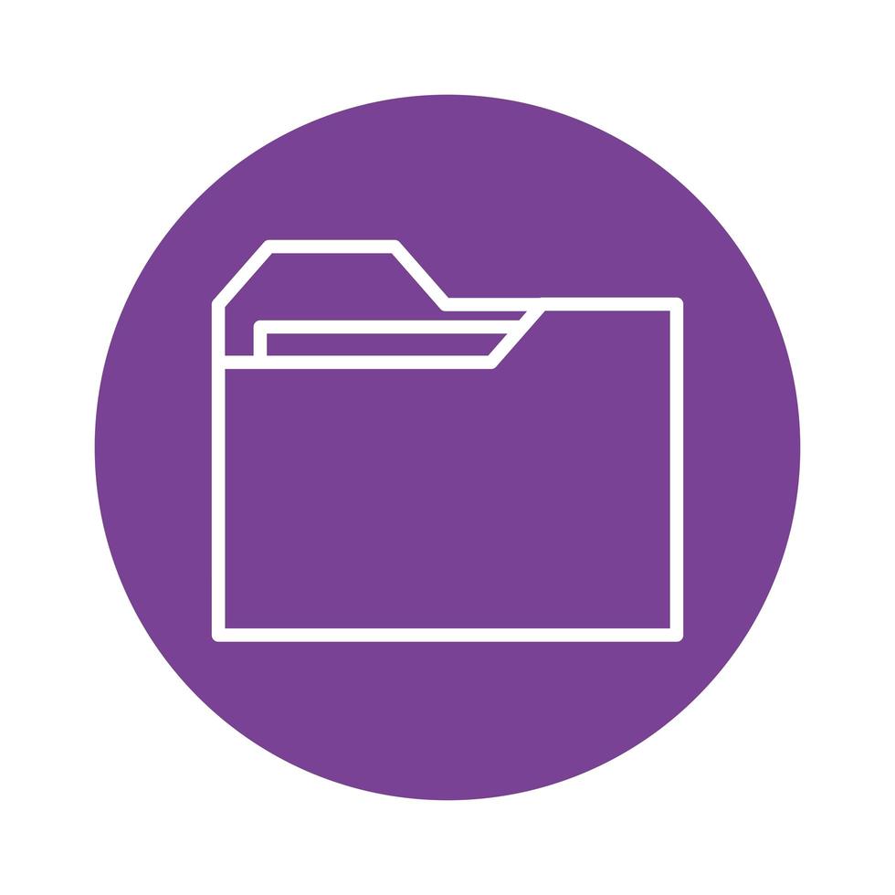 folder file document block style icon vector