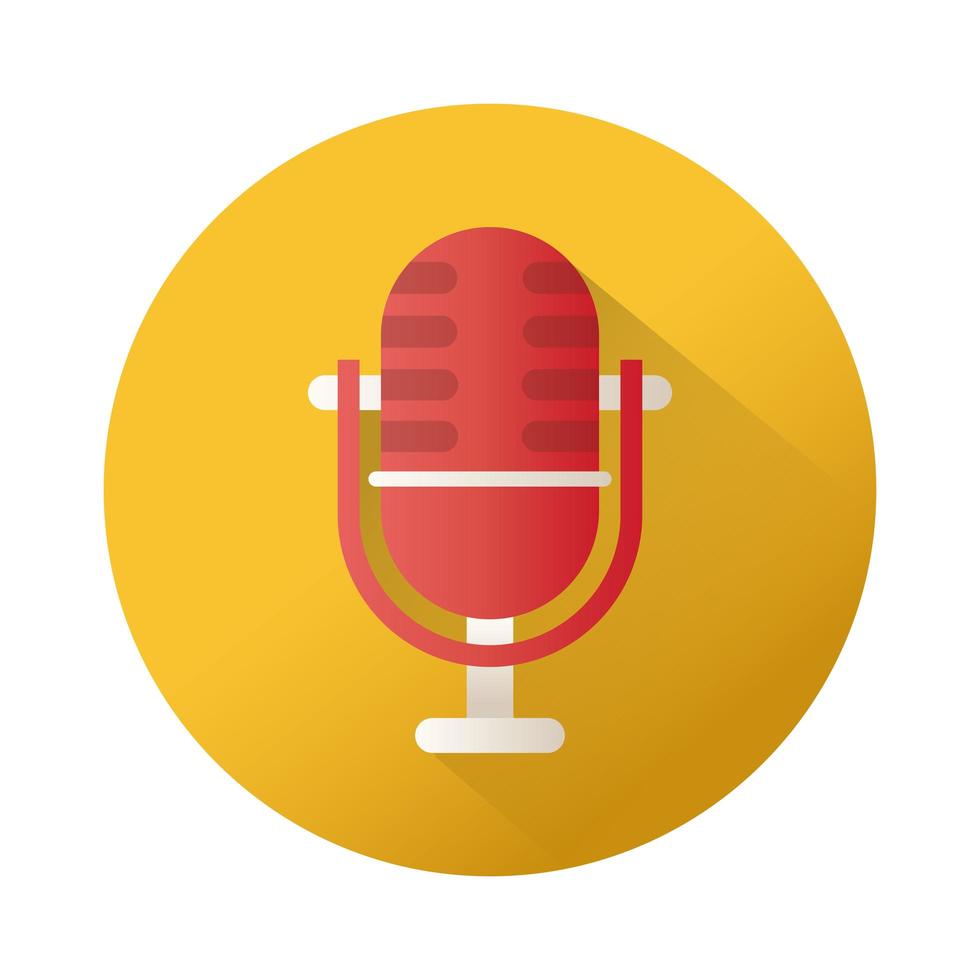 microphone sound block style icon vector