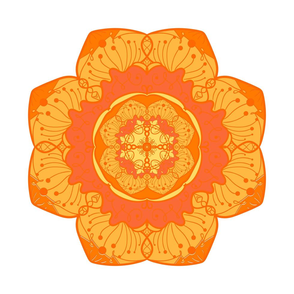 Mandala Line Template vector