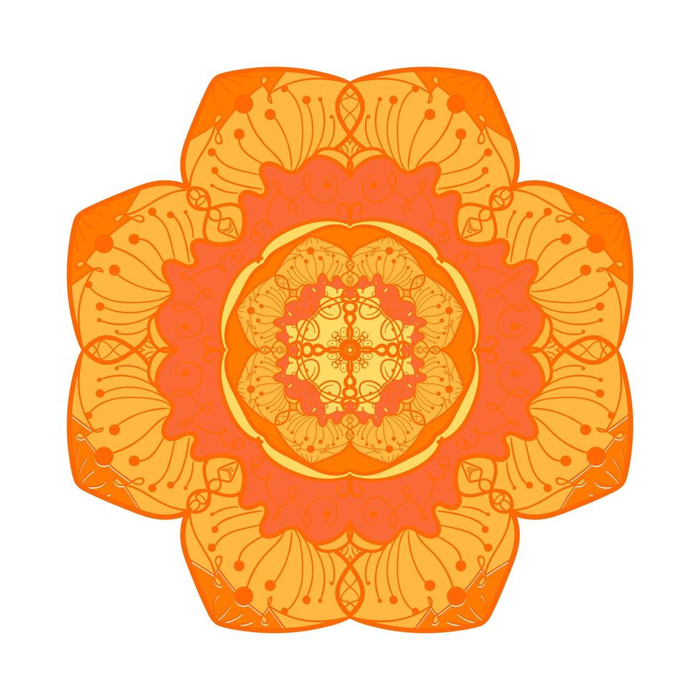 Mandala Line Template vector