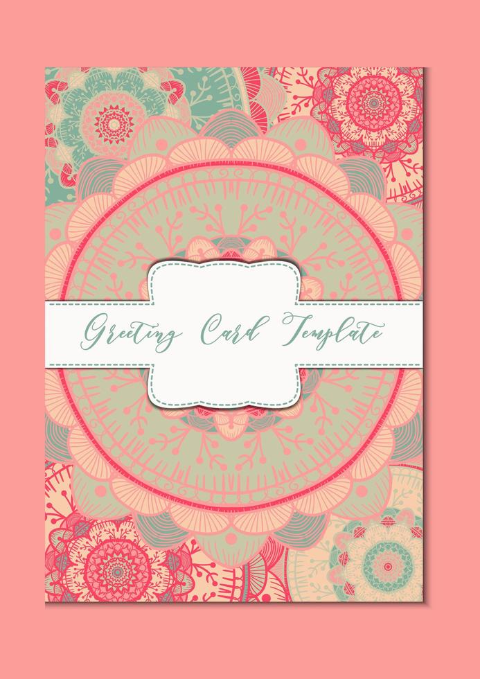 Mandala vintage template card vector