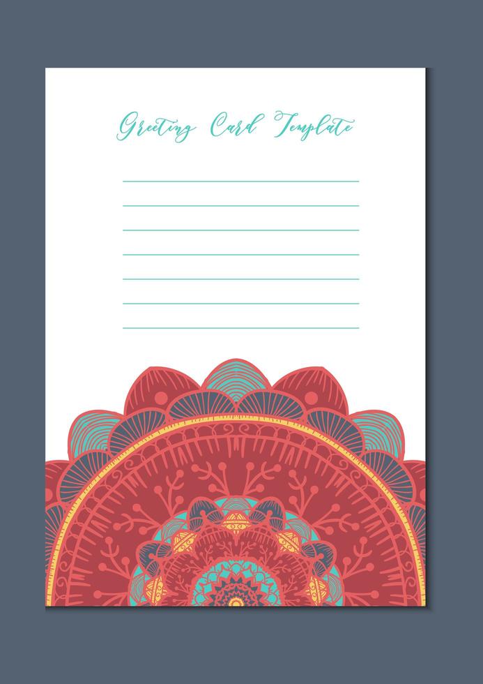 Mandala vintage template card vector